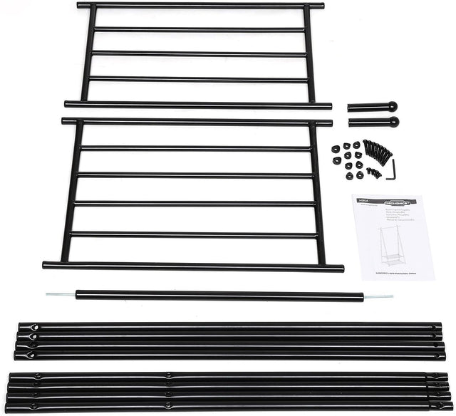 Kleiderständer mit Ablagen Metallgestell Schwarz