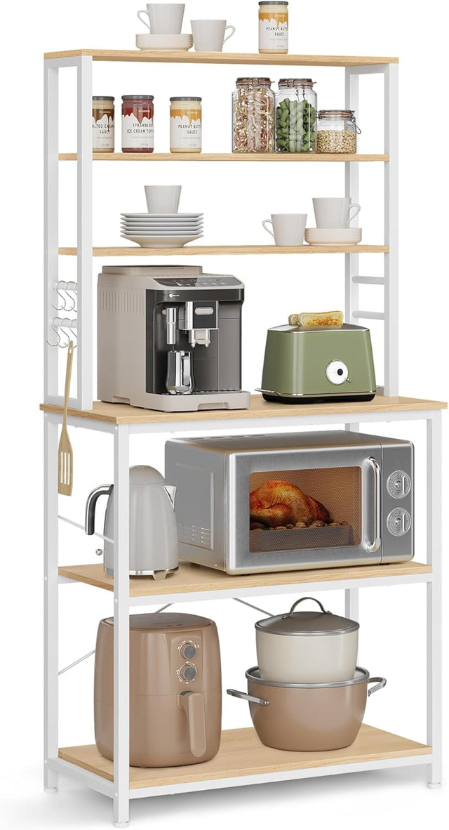 Küchenregal mit 6 Ablagen Goldeichenfarben