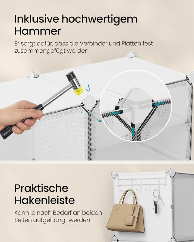 Schuhregal mit 6 Fächern wolkenweiss