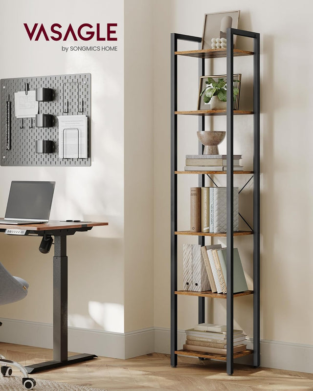 Regal Standregal mit 6 Ebenen Vintagebraun