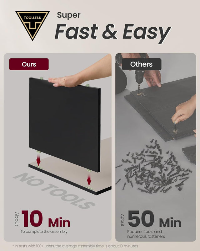 Nachttisch mit 3 Schubladen tintenschwarz