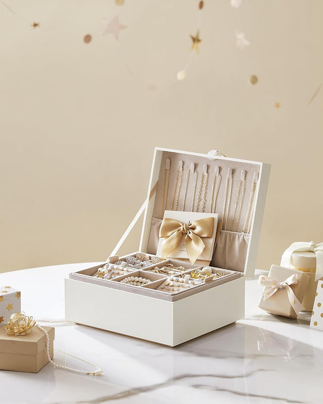 Schmuckkästchen mit Griff Weiss