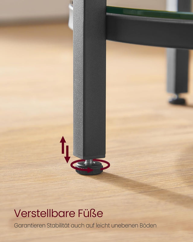 Beistelltisch mit 2 Ebenen marmorweiss