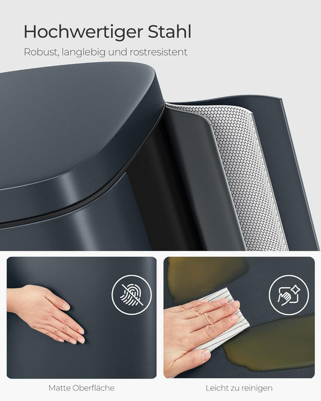 Mülleimer Küche 30L Softclose grüngrau