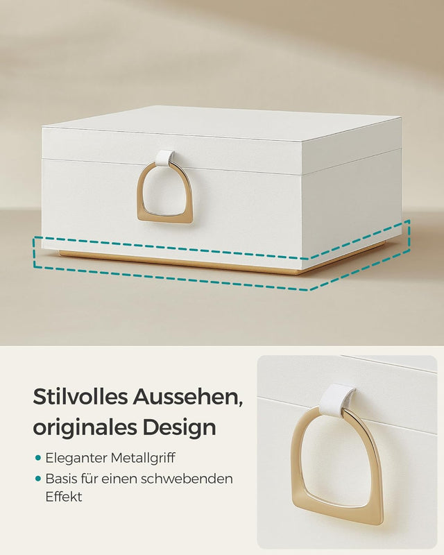 Schmuckkästchen mit Griff Weiss