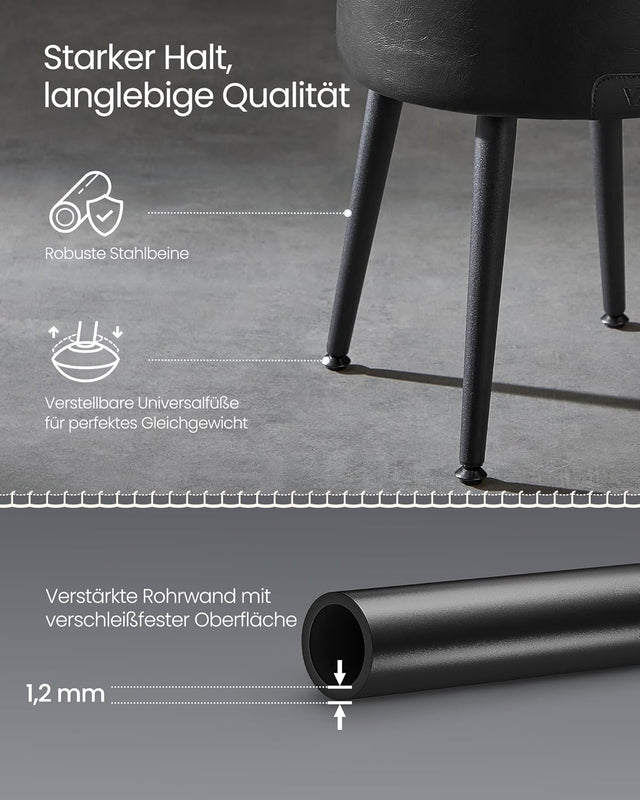 Sitzhocker mit Stauraum, tintenschwarz von Songmics