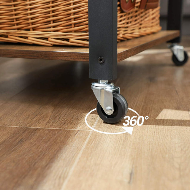 Küchenregal Servierwagen 3 Ebenen Vintagebraun