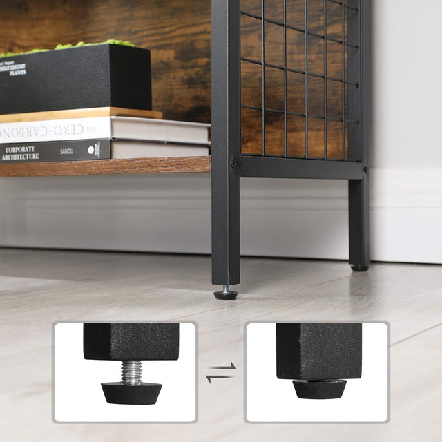 Bücherregal mit 4 Ebenen vintagebraun