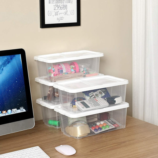 Aufbewahrungsbox Set mit Deckel Transparent