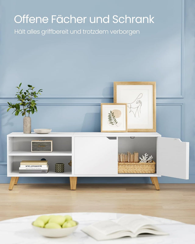 TV-Schrank mit Türen 140 cm Weiss von Songmics