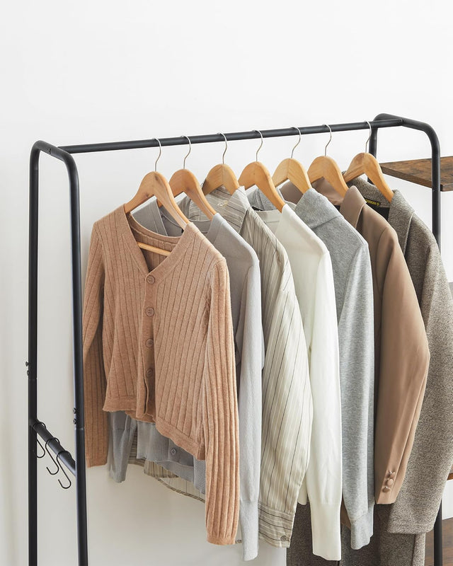 Garderobenständer mit Schuhablage vintagebraun-schwarz