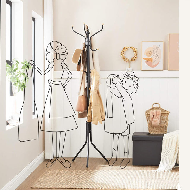 Garderobenständer Metall stabil 182 cm schwarz