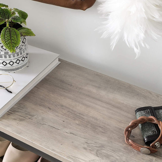 Schuhregal Metall Industrie Design Greige Schwarz