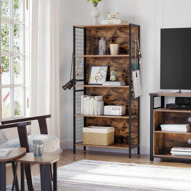 Bücherregal mit 4 Ebenen vintagebraun