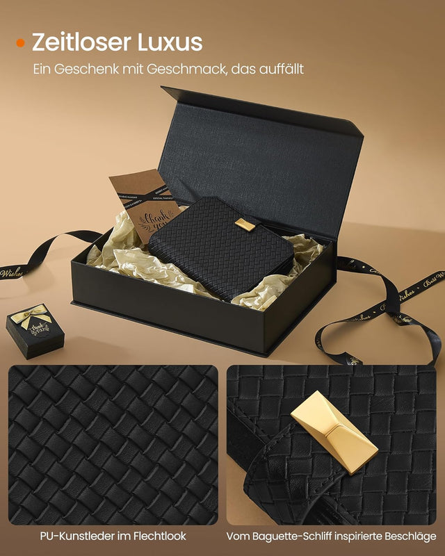 Uhrenbox Reiseetui für 3 Uhren Schwarz von Songmics