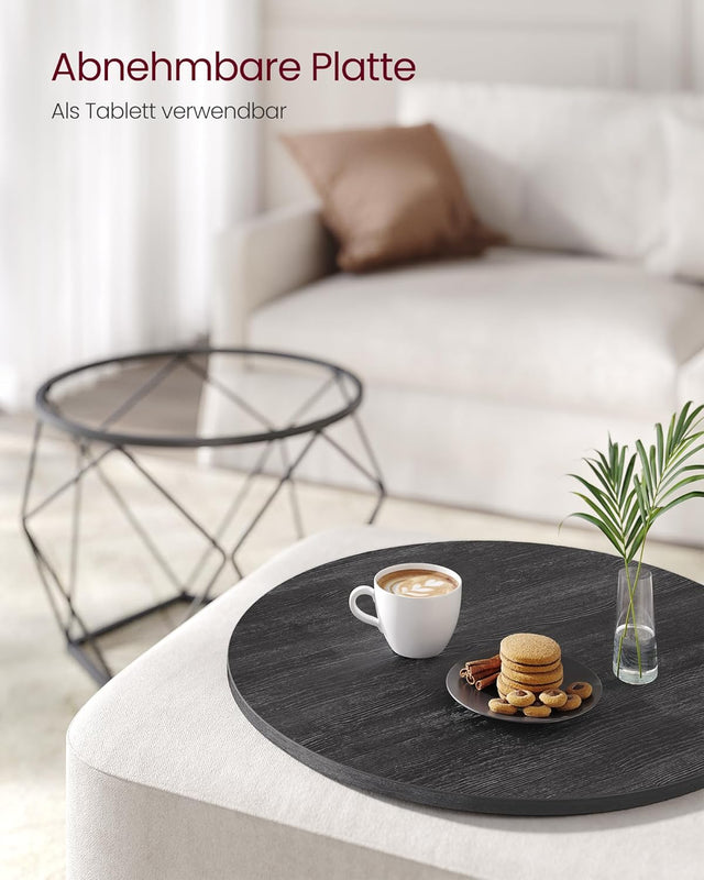 Couchtisch Set modern abnehmbar tintenschwarz