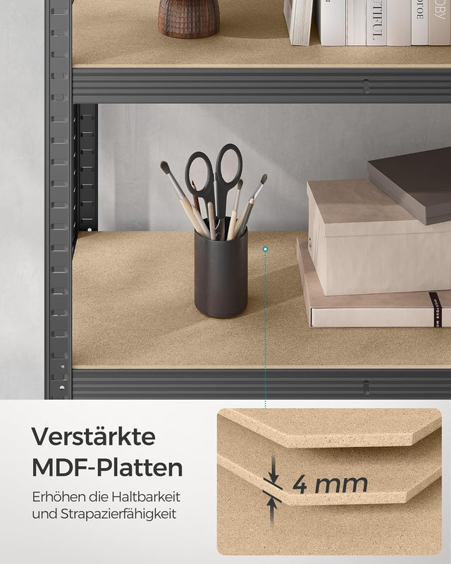 Schwerlastregal mit Stahlgestell Grau von Songmics