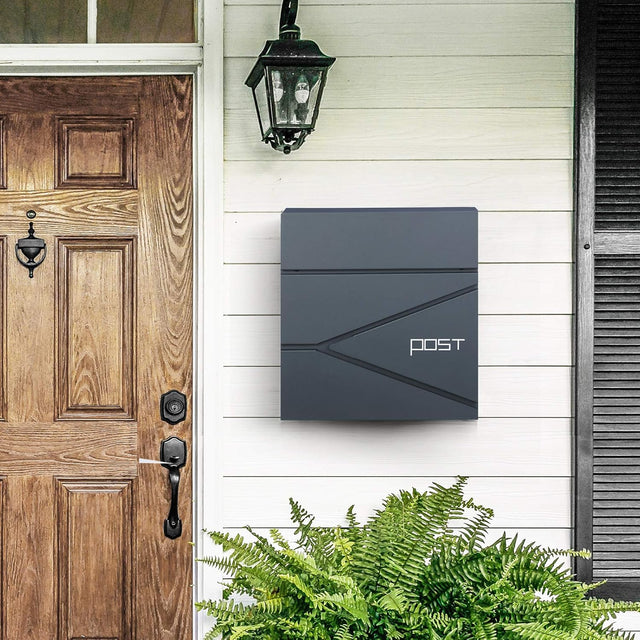Briefkasten abschliessbar mit Zeitungsfach anthrazit