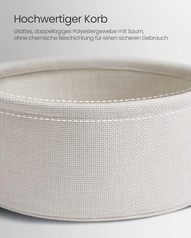 Beistelltisch rund mit Stauraum zementgrau