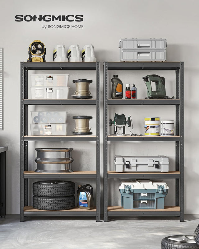 Schwerlastregal mit Stahlgestell Grau von Songmics