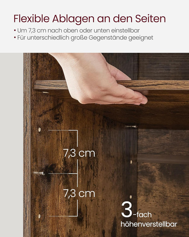 Schuhbank mit Stauraum und Kissen vintagebraun von Songmics