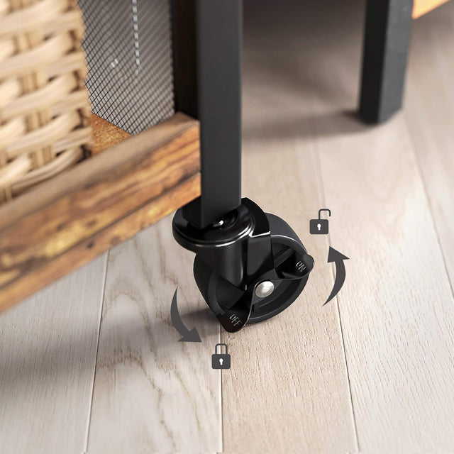 Küchenwagen Servierwagen mit Rollen Rustikal Braun