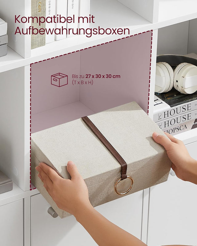 Bücherregal Offenes Regal 3 Fächer Weiss von Songmics