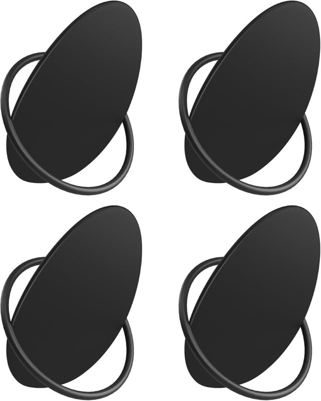 Garderobenhaken Kleiderhaken 4er Set Schwarz