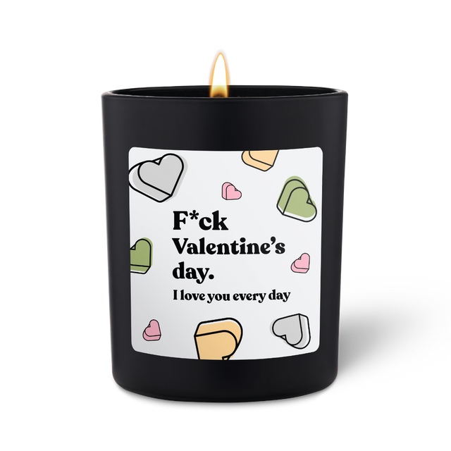 Duftkerze Schwarz Woody Fck Valentine's day