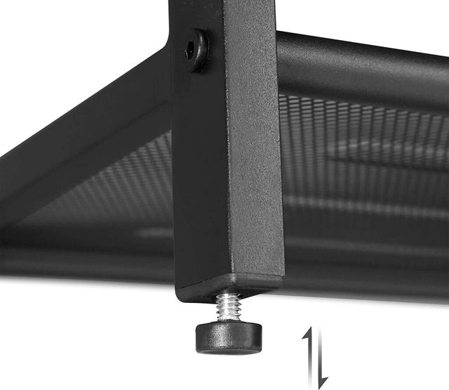 Schuhregal 4 Gitter-Ablagen Metall Industrie Design Vintagebraun Schwarz