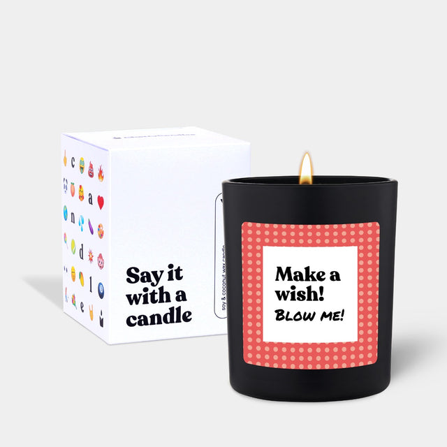 Duftkerze Schwarz Woody Make a wish