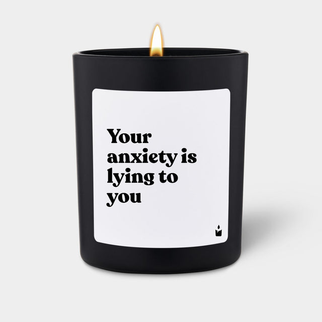 Duftkerze Schwarz Flowery Your anxiety is lying to you