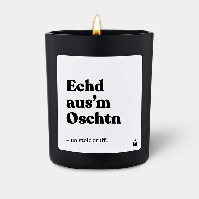 Duftkerze Schwarz Woody Echd aus’m Oschtn von ChattyCandles