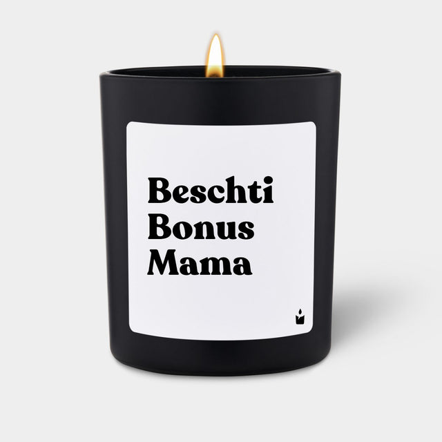 Duftkerze Schwarz Flowery Beschti Bonus Mama von ChattyCandles