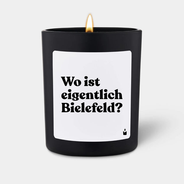 Duftkerze Schwarz Flowery Wo ist eigentlich Bielefeld? von ChattyCandles