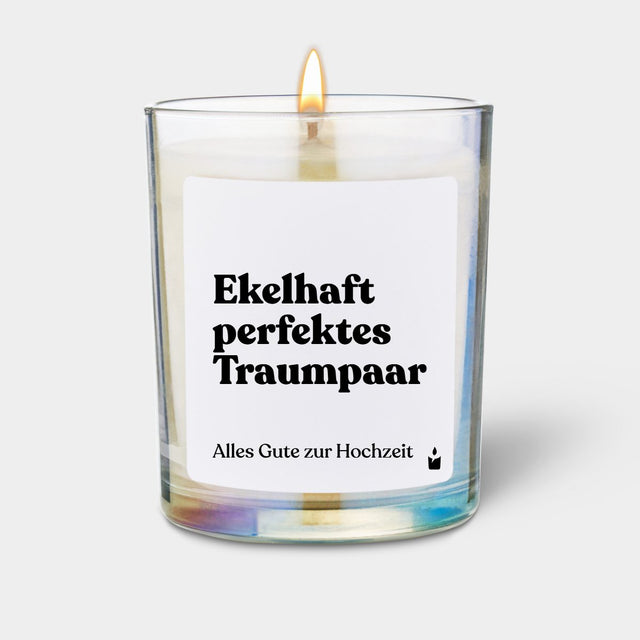 Duftkerze Rainbow Woody Ekelhaft perfektes Traumpaar - Alles Gute zur Hochzeit