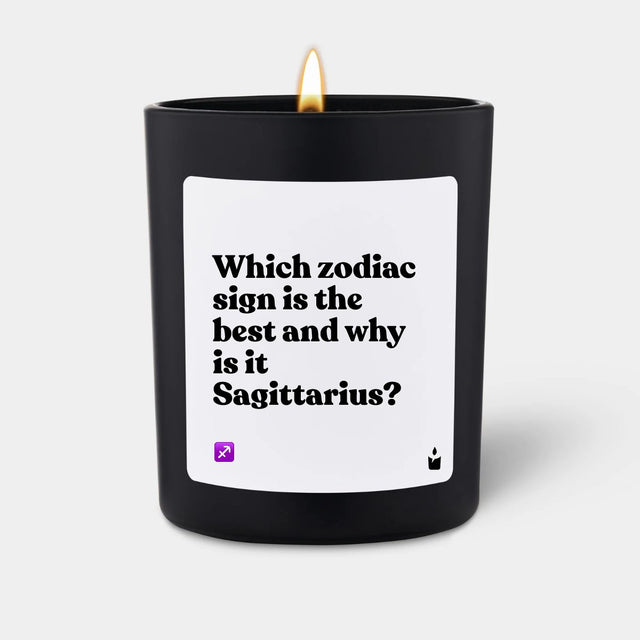 Duftkerze Schwarz Flowery Which zodiac sign is the best and why is it Sagittarius? von ChattyCandles