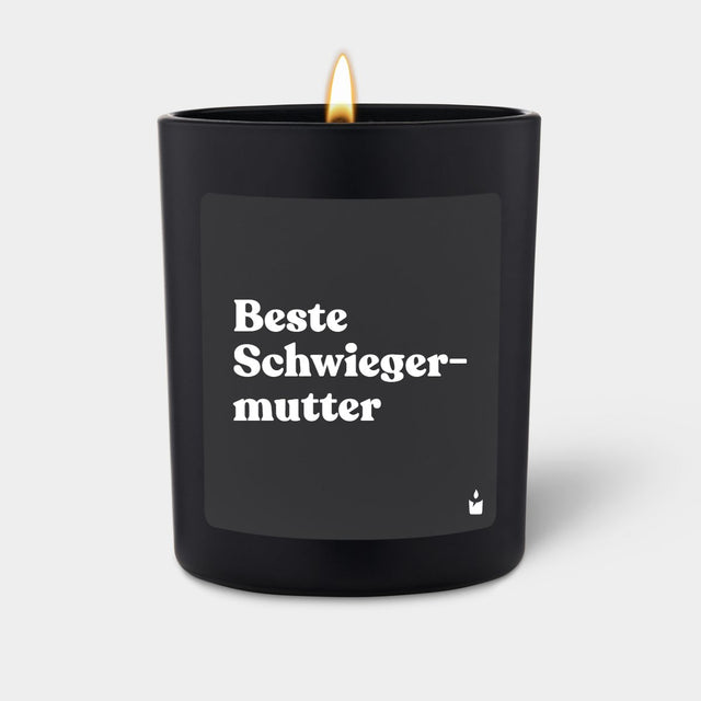Duftkerze Schwarz Flowery Beste Schwiegermutter