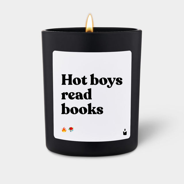 Duftkerze Schwarz Woody Hot boys read books von ChattyCandles