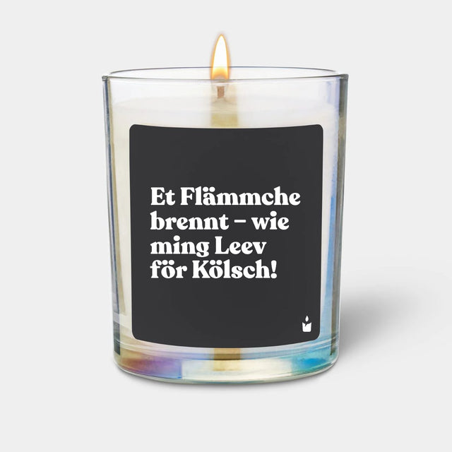 Duftkerze Rainbow Woody Et Flämmche brennt – wie ming Leev för Kölsch! von ChattyCandles