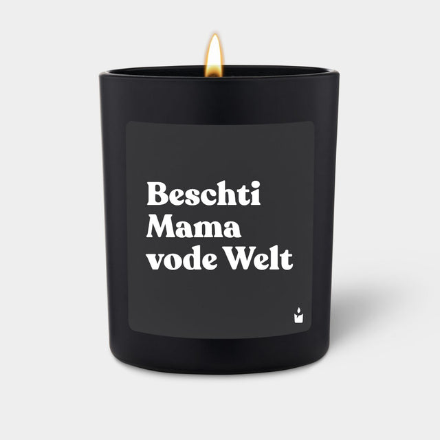 Duftkerze Schwarz Flowery Beschti Mama vode Welt von ChattyCandles