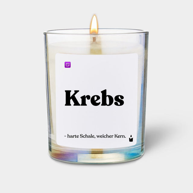 Duftkerze Rainbow Flowery Krebs - harte Schale, weicher Kern. von ChattyCandles