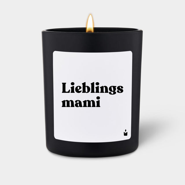 Duftkerze Schwarz Flowery Lieblingsmami von ChattyCandles