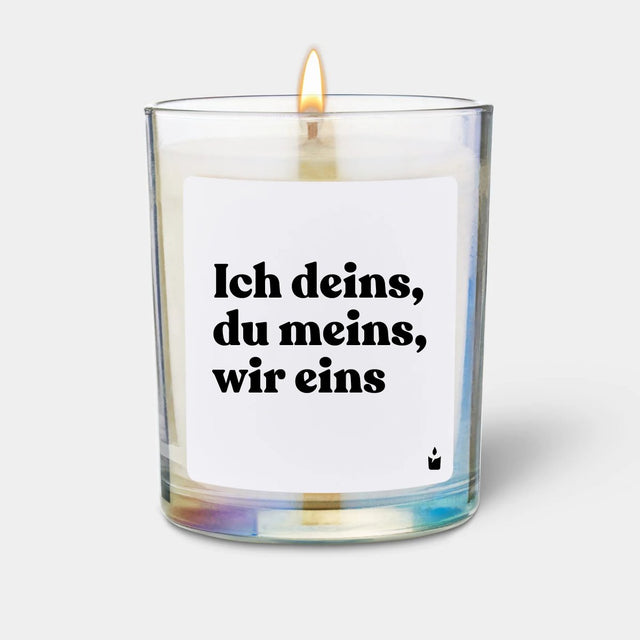 Duftkerze Rainbow Woody Ich deins, du meins, wir eins von ChattyCandles