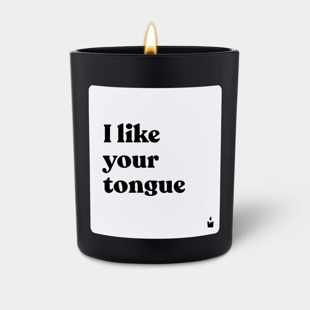Duftkerze Schwarz Flowery I like your tongue