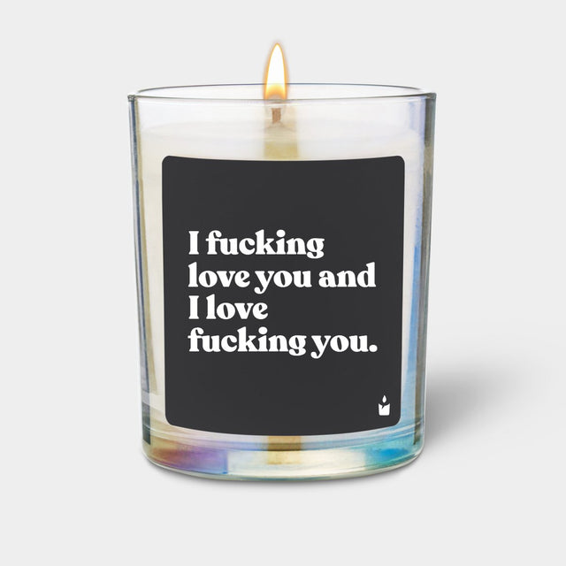 Duftkerze Rainbow Flowery I fucking love you and I love fucking you.