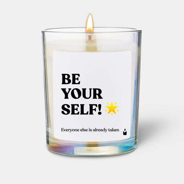 Duftkerze Rainbow Woody Be yourself! Everyone else is already taken von ChattyCandles