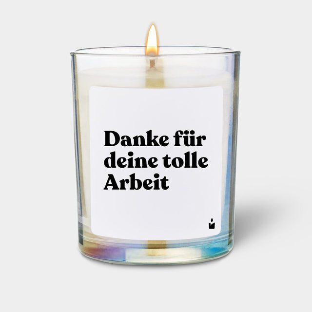 Duftkerze Rainbow Flowery Danke für deine tolle Arbeit