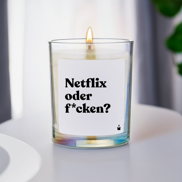 Duftkerze Rainbow Flowery Netflix oder f*cken?