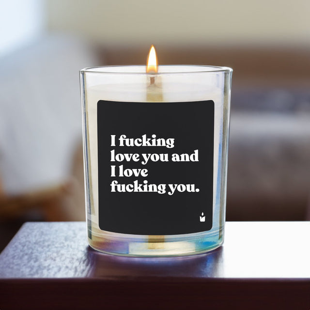 Duftkerze Rainbow Flowery I fucking love you and I love fucking you.